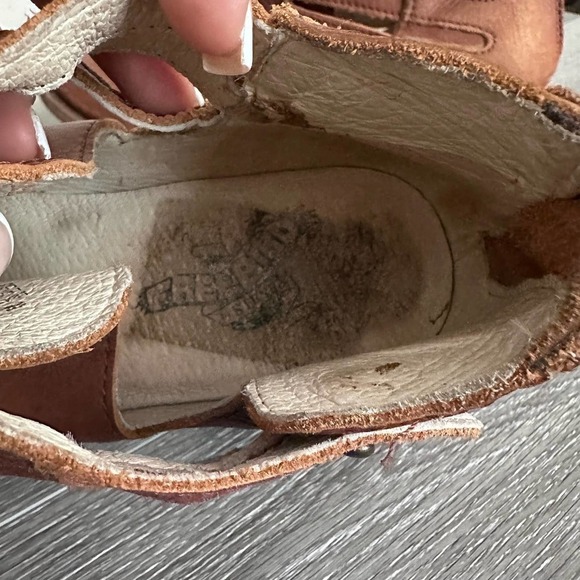 Freebird by Steven Slay Brown Bootie Zip Boot Leather Triple Strap Size 8 - Picture 5 of 6